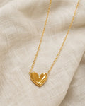 Gold Plated Heart Pendant Chain