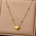 Gold Plated Heart Themed Pendant Chain