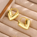 Gold Plated Heart Themed Earrings