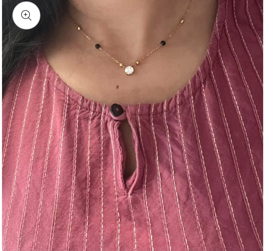 Gold Plated Solitaire Diamond Model Mangalsutra