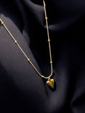 Gold Plated Heart Themed Pendant Chain