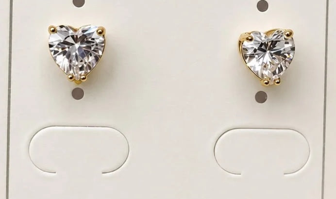 Gold Plated American Diamond Solitaire Studs
