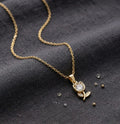 Gold Plated Lotus Pendant Chain