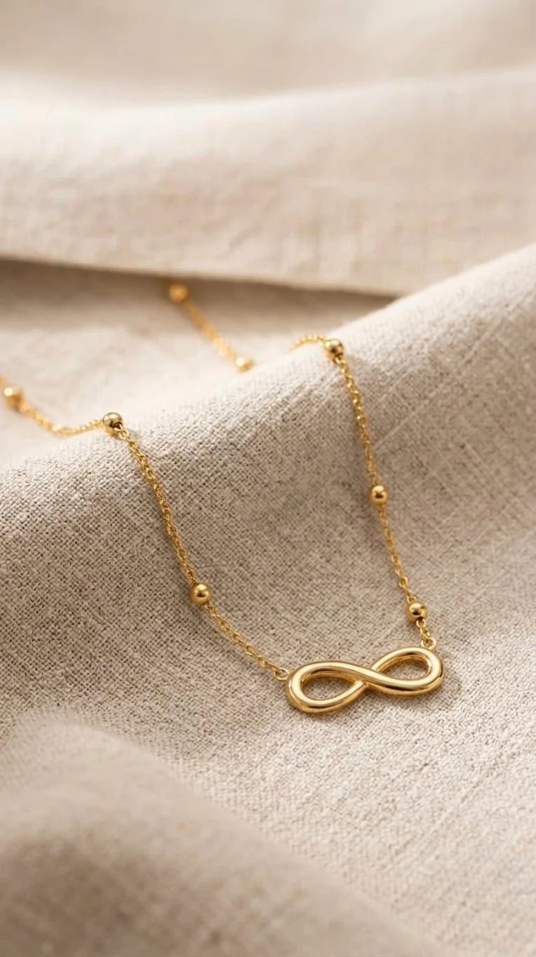 Gold Plated Infinity Pendant Chain