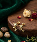 Gold Plated Rose Earrings