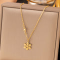 Gold Plated Snowflake Pendant Chain