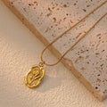 Gold Plated Rose Themed Pendant Chain