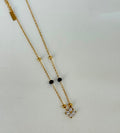 Gold Plated Flower Pendant Mangalsutra