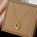 Gold Plated Contemporary Pendant Chain