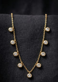Gold Plated Stone Drops Chain