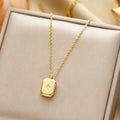 Gold Plated Gold Toned Star Themed Geometric Pendant Chain